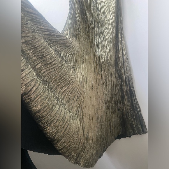 Ralph Lauren Collection Purple Label Metallic Maxi Skirt Pleated Formal Crinkle - Picture 11 of 15